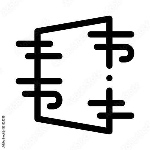 Airflow pattern line icon
