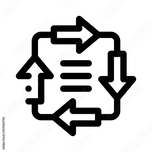 Arrow circulation line icon
