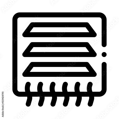 Air vent line icon