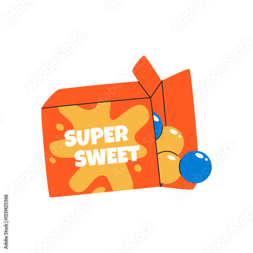 Chewing bubble gum box