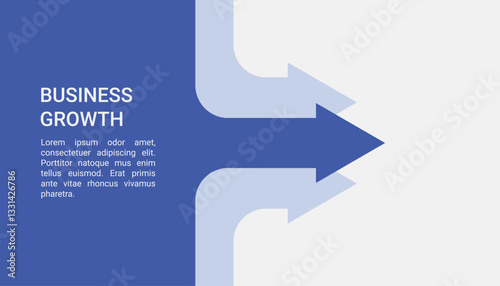 Blue Business Arrow Infographic Template Design