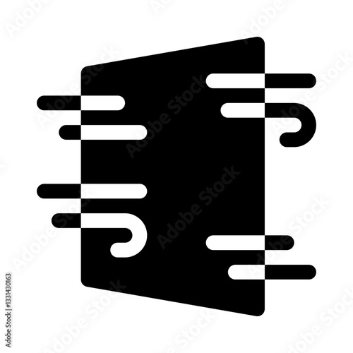 Airflow pattern glyph icon