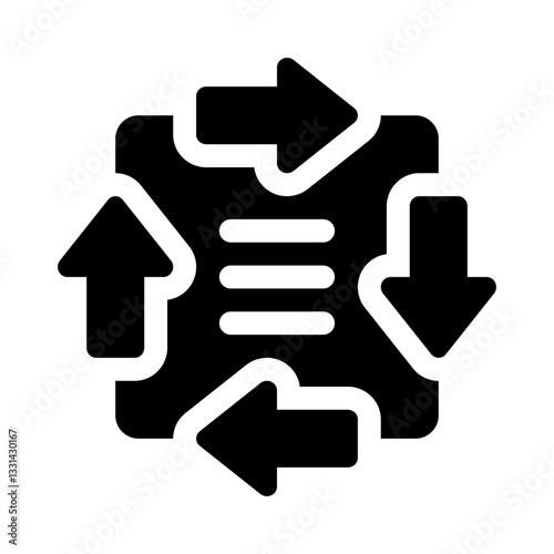 Arrow circulation glyph icon