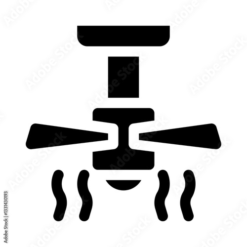 Ceiling fan glyph icon