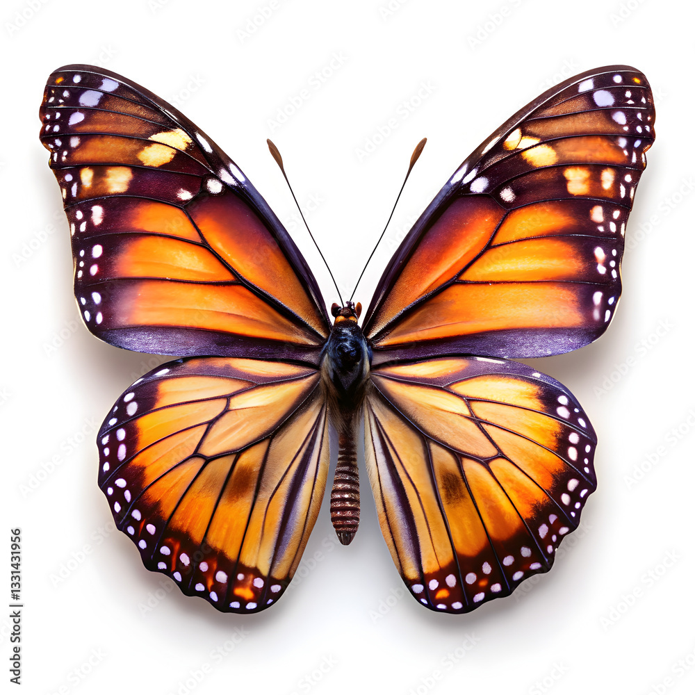 Obraz premium Monarch butterfly isolated on white background