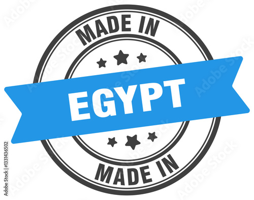 Made in Egypt round sign. Made in Egypt stamp.