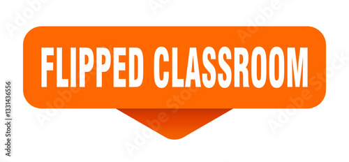 flipped classroom sticker. flipped classroom sign on transparent background