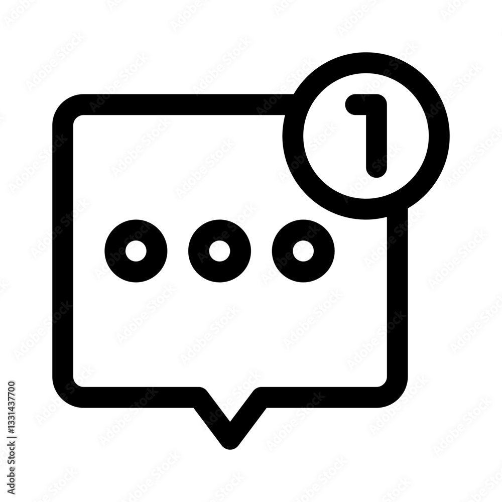 Notification bubble line icon Notification bubble line icon