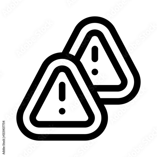 Warning triangle line icon