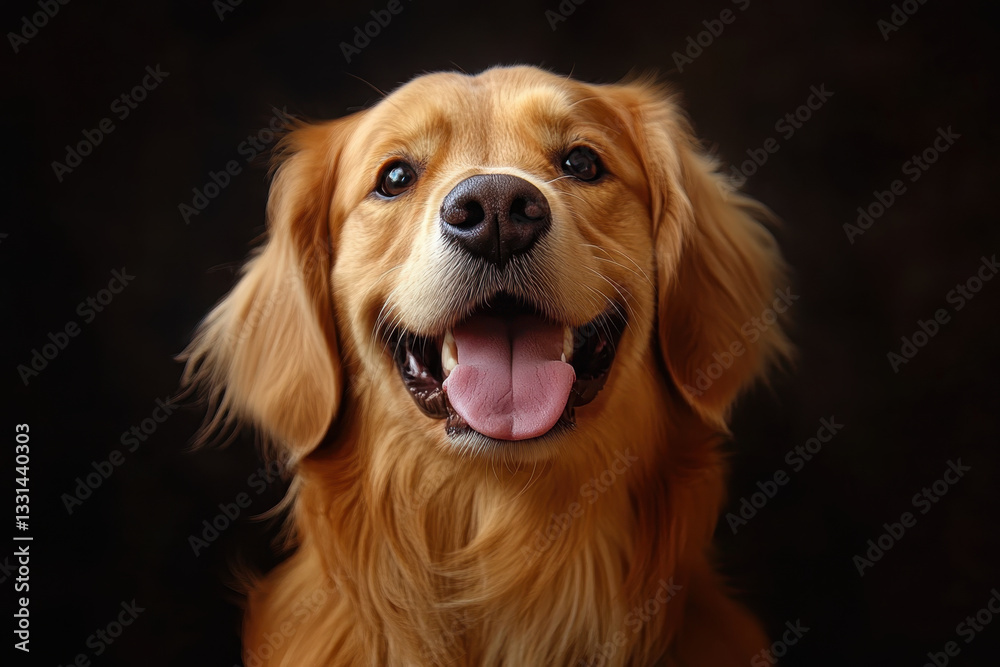 Tongue-out dog with floppy ears and wagging tail, playful and happy in a lush green park on a sunny day. Tongue-out dog with floppy ears and wagging tail, playful and happy in a lush green park on a sunny day.