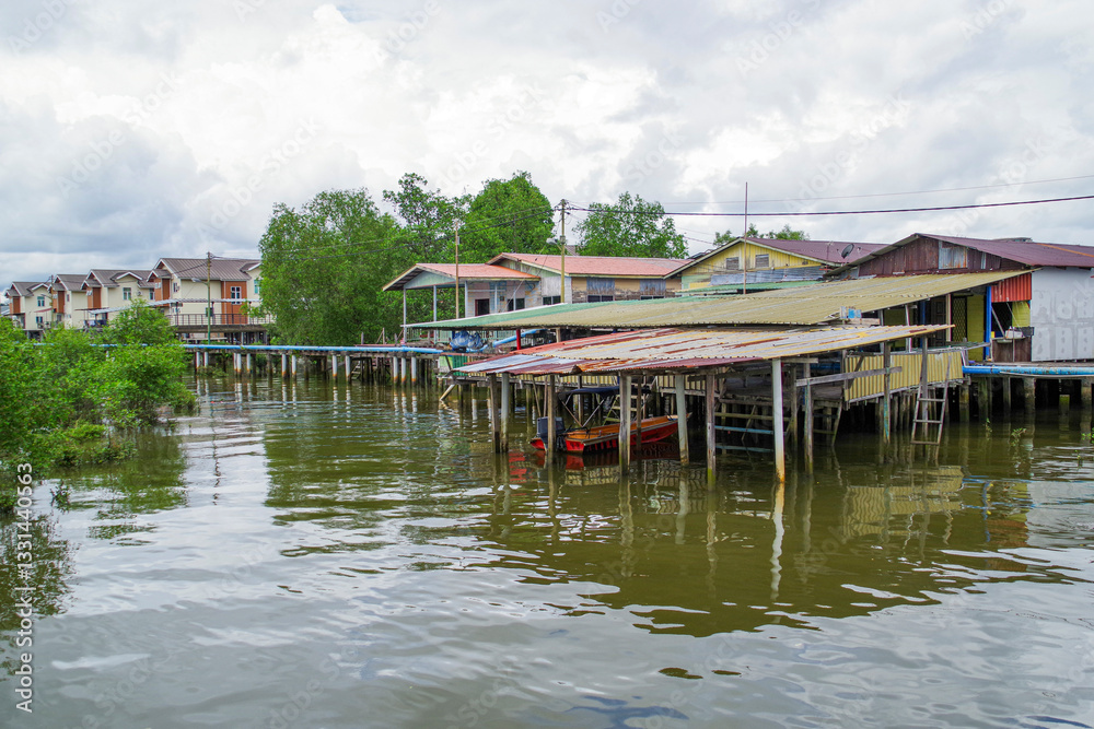 Fototapeta premium ブルネイの世界最大規模の水上家屋