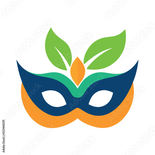 An illustration of a stylized masquerade mask.