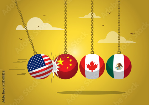 The American wrecking ball smashes China, Canada, and Mexico