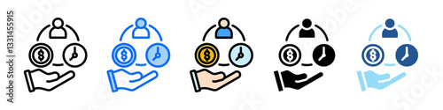 Resources Icon Set Multiple Style Collection