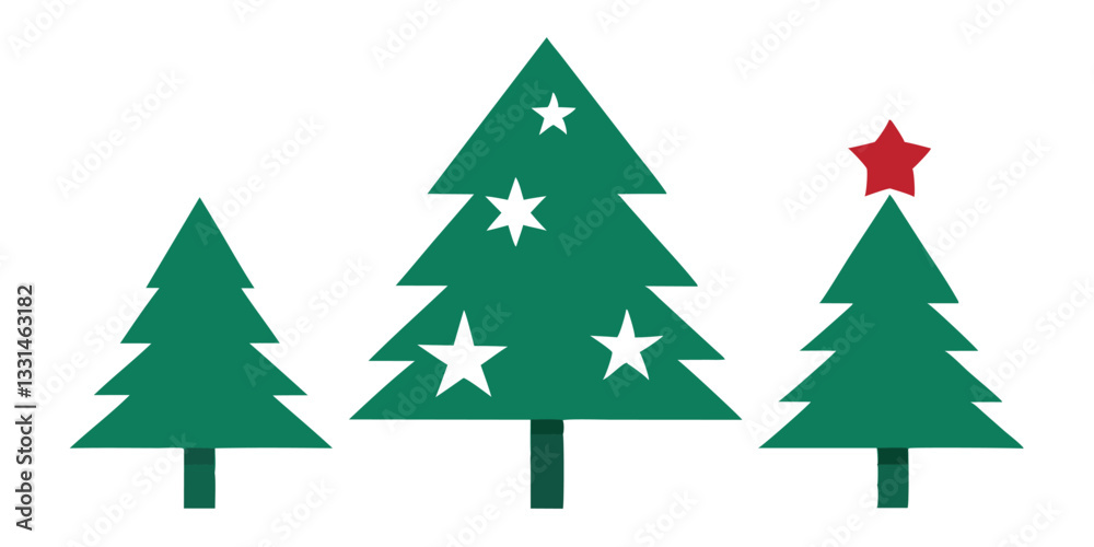 Fototapeta premium set of christmas trees
