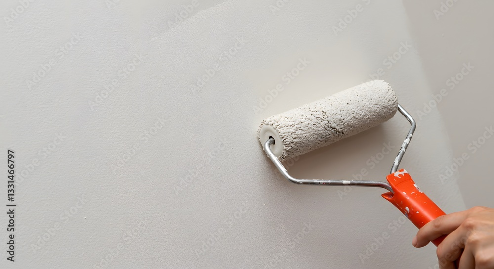 Obraz premium Painting a Wall with a Roller