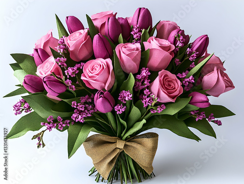 Wallpaper Mural A bouquet of pink and purple flowers Torontodigital.ca