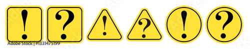 ビックリマークとはてなマーク　黄