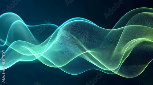 Flowing Blue-Green Waves and Curves