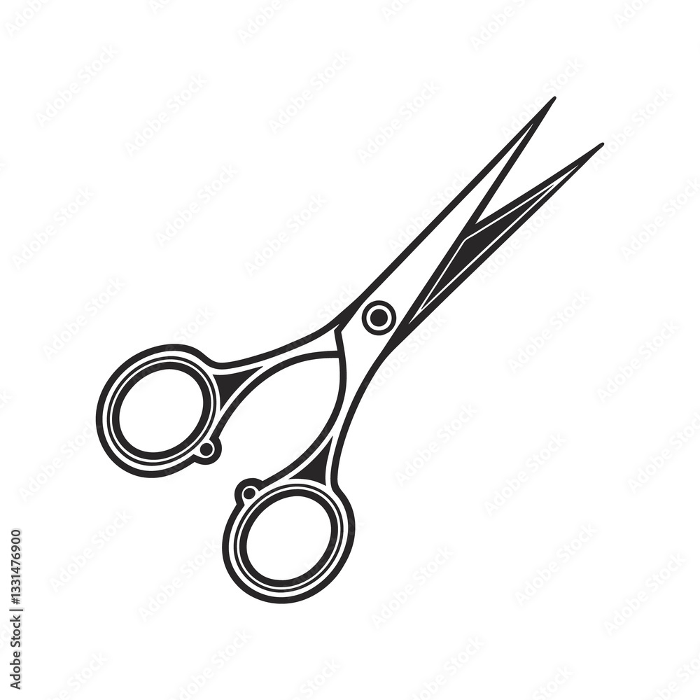 Sharp Shears Poised For A Precise Cut, A Clean Line Drawing Showcasing Elegant Design In Stark Black And White Isolated on Transparent Background Sharp Shears Poised For A Precise Cut, A Clean Line Drawing Showcasing Elegant Design In Stark Black And White Isolated on Transparent Background
