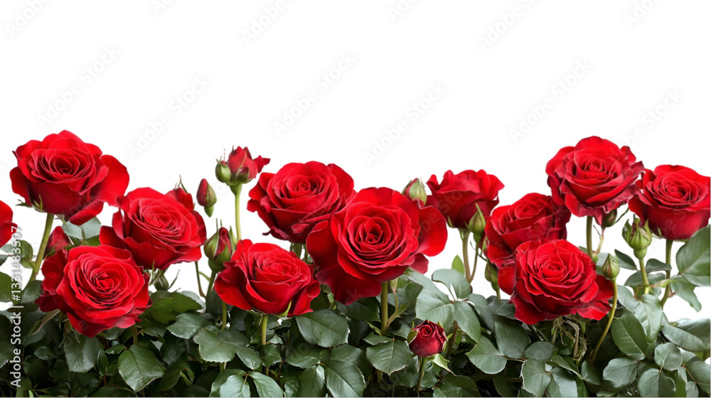 Obraz premium Red Roses Frame Border For Text and design