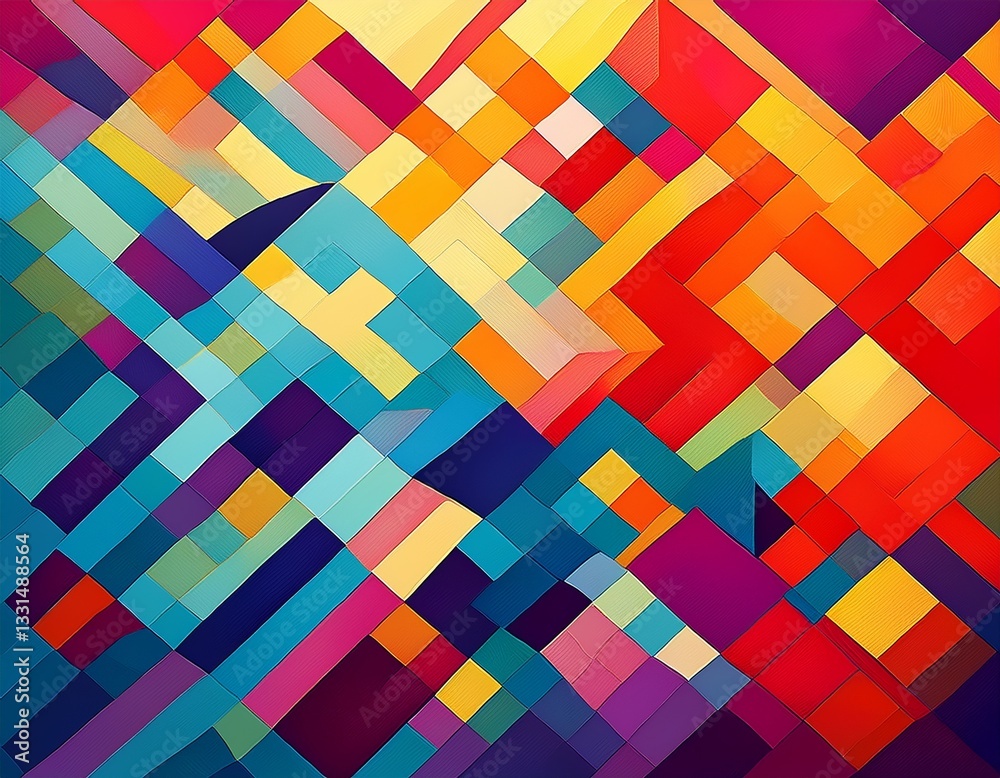 abstract geometric mosaic with vibrant colors abstract geometric mosaic with vibrant colors