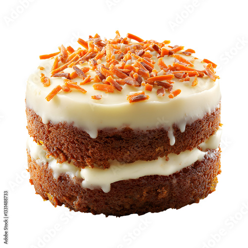 Dairy Free Carrot Cake Isolated on Transparent Background