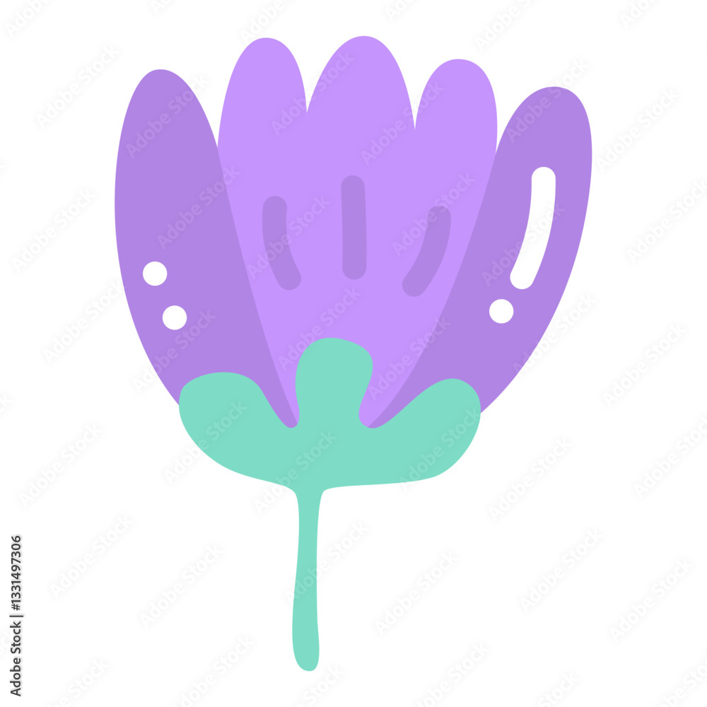Fototapeta premium Cute Flower Icon Vector Illustration