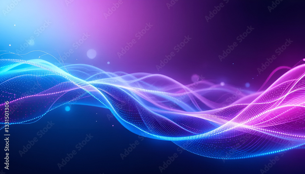 Abstract background of modern tech gradient waves in blue and pink hues, technology, modern, abstract, background, waves. Dynamic abstract light trails in neon pink and blue Abstract background of modern tech gradient waves in blue and pink hues, technology, modern, abstract, background, waves. Dynamic abstract light trails in neon pink and blue