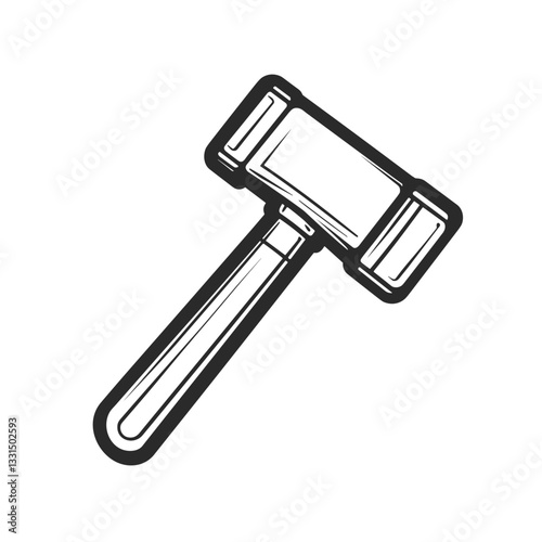 Black and White Illustration of a Judge’s Gavel