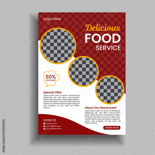 Tasty Food Flyer Template Restaurant and Cafe Promotion