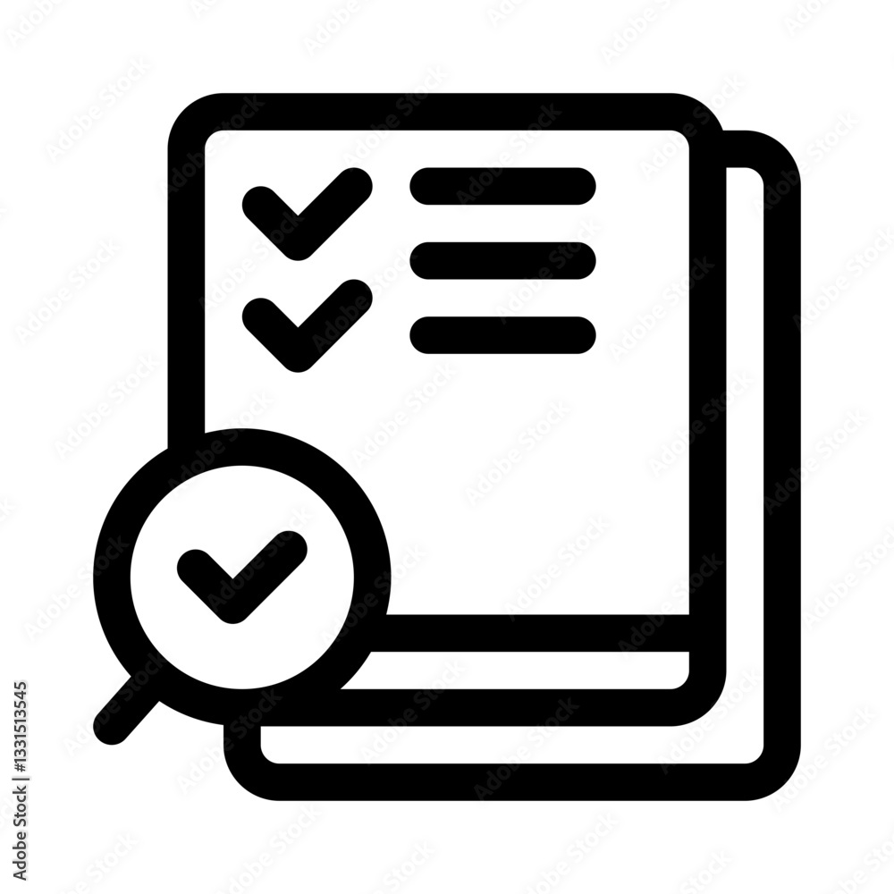 Audit Checklist line icon Audit Checklist line icon