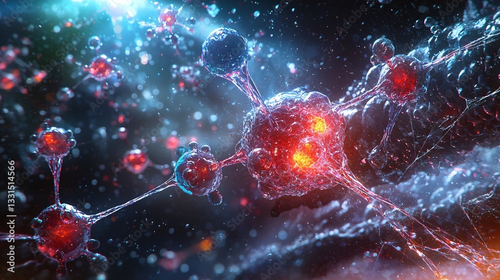 Abstract Scientific Visualization of Colorful Molecular Structures