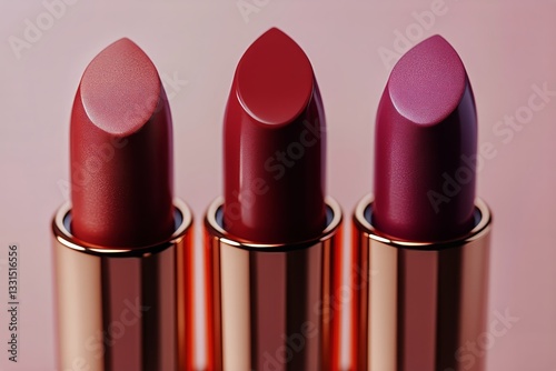 Collection of Lipstick Shades Displayed in Elegant Packaging for Beauty Enthu...