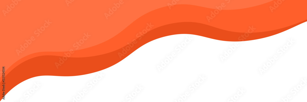Vector orange line background curve element with white space for text and message design, overlapping layers, vector