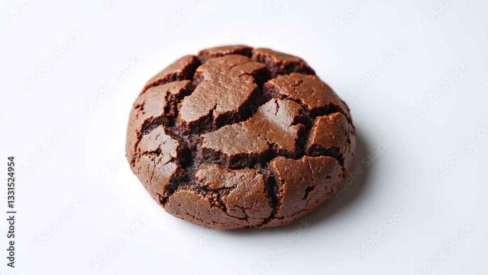 Fototapeta premium Brownie cookie on white background
