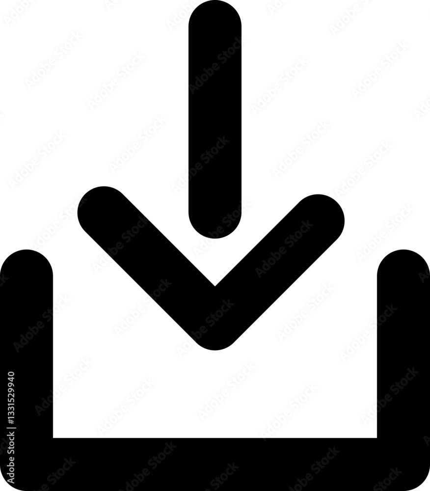 Ícone Minimalista -baixar, download, carregar, baixo, abaixo, para Interfaces, Aplicativos, Web, Tecnologia e Design