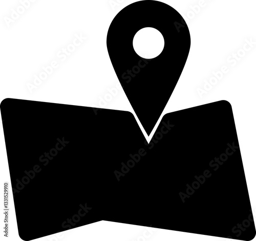 Ícone Minimalista - mapa, map, localização, location, local, gps, endereço, adress para Interfaces, Aplicativos, Web, Tecnologia e Design