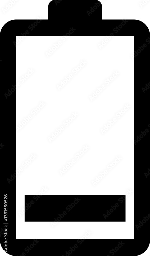 Ícone Minimalista - Bateria 1 para Interfaces, Aplicativos, Web, Tecnologia e Design