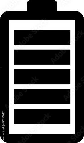 Ícone Minimalista - Bateria 5 para Interfaces, Aplicativos, Web, Tecnologia e Design