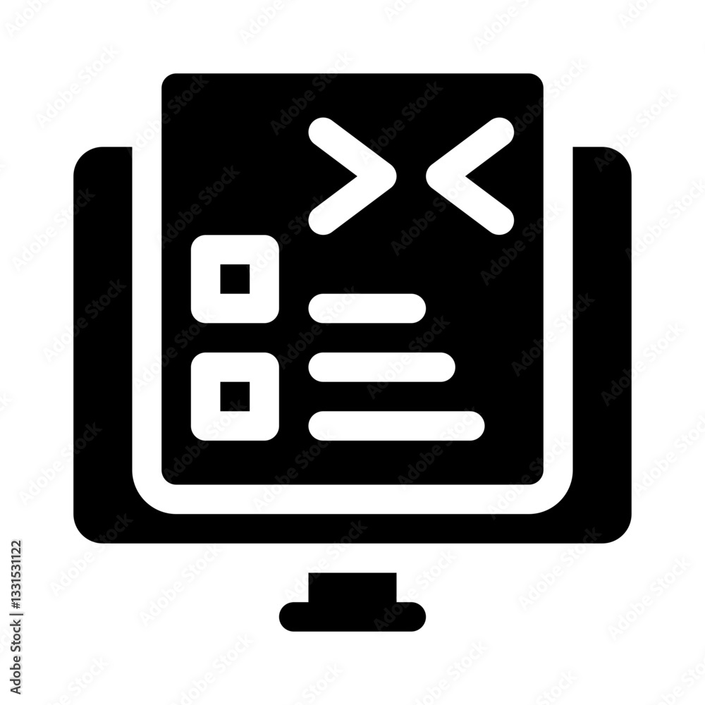 Backend frameworks glyph icon Backend frameworks glyph icon