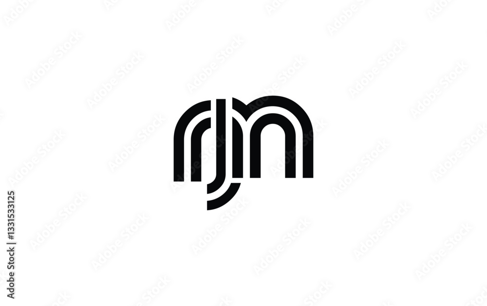 RJN Creative Unique Modern Letter Logo Design. Stylized logo featuring a unique letter design, presenting abstract minimalist aesthetics and modern appeal. RJN Creative Unique Modern Letter Logo Design. Stylized logo featuring a unique letter design, presenting abstract minimalist aesthetics and modern appeal.