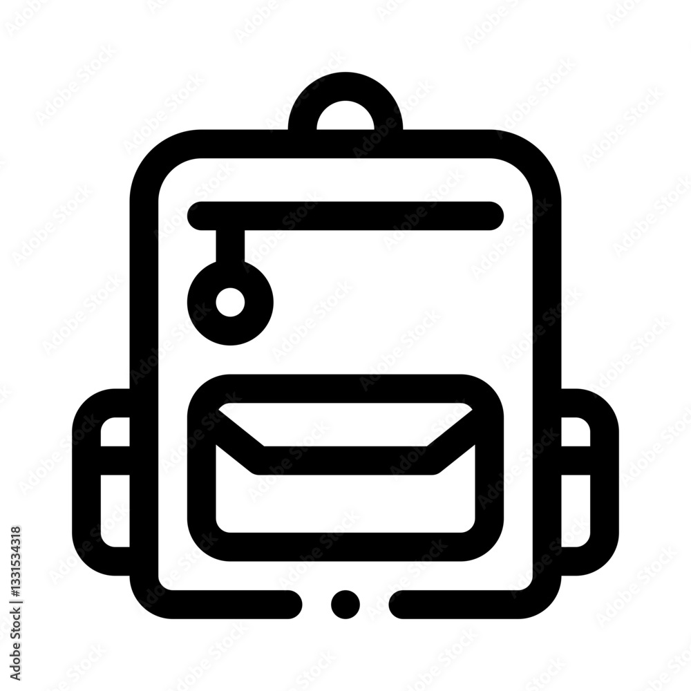 Backpack Icon with Pockets line icon Backpack Icon with Pockets line icon