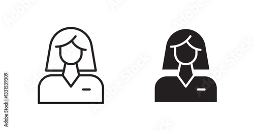 Doctor vector icon set in black color.