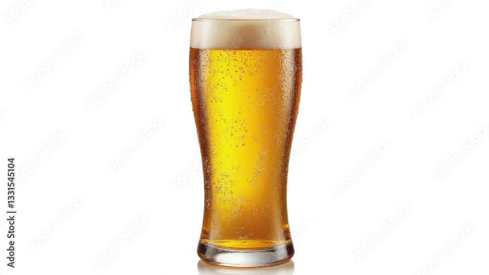 Glass of beer isolated on white background Glass of beer isolated on white background