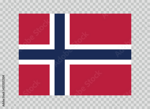 Flag of Norway. Norwegian national symbol in official colors. Template icon. Abstract vector background.