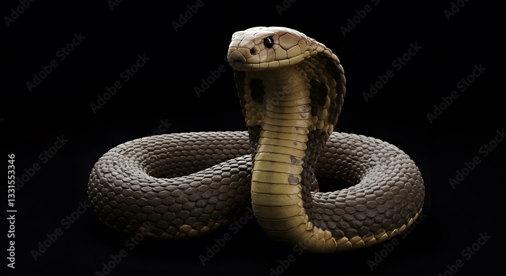 Fototapeta premium Majestic King Cobra in Studio Shot