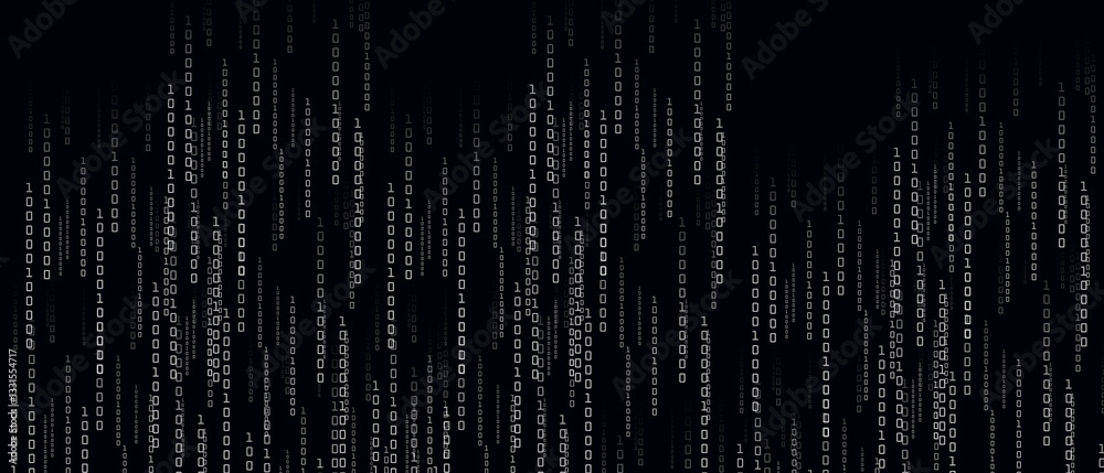 Falling digital 10000 number and glowing on black background Falling digital 10000 number and glowing on black background