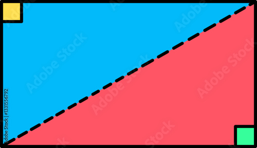 3D Right-Angle Triangle Illustration