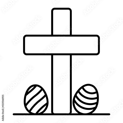 Cross outline icon